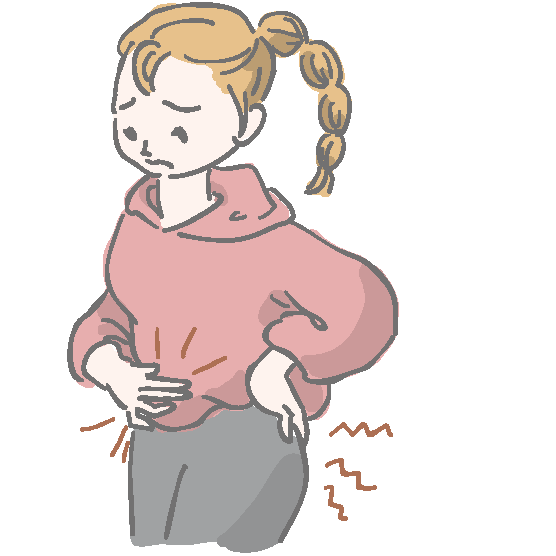 おなかや腰が張る